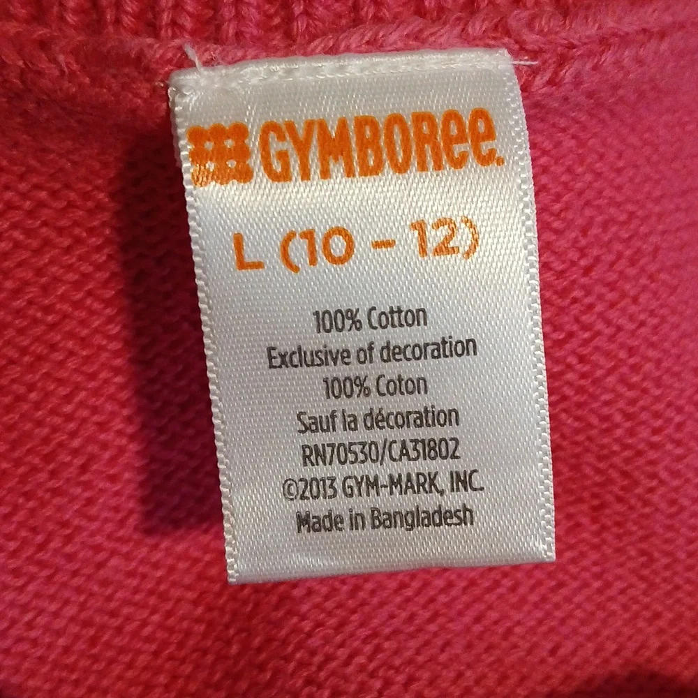 Gymboree Embroided Sunflower‎ Knitted Pink Sweater Vest L(10/12)